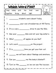 Third Grade Reading Worksheets