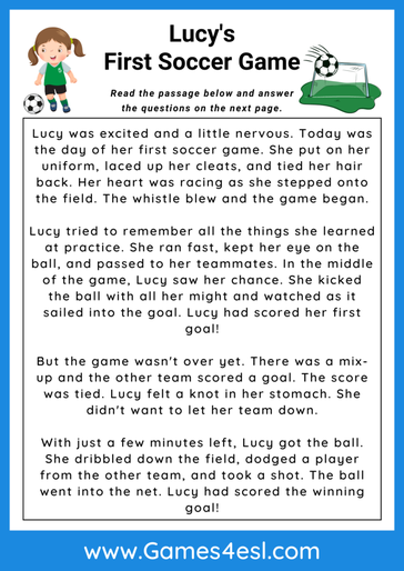 Free 3rd-Grade Reading Comprehension Worksheets | Games4esl