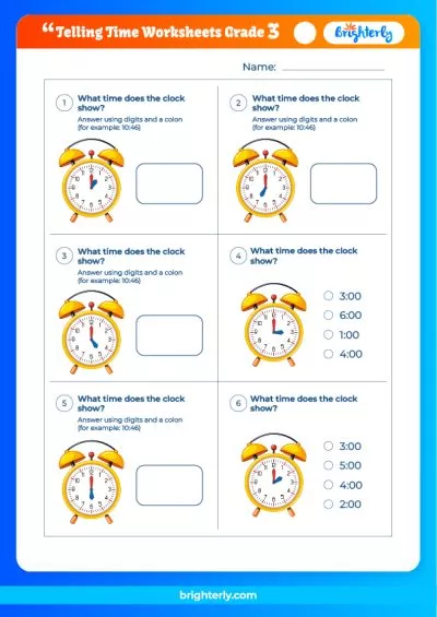 Third-Grade Time Worksheets: Grade 3 Teaching Resources for Parents