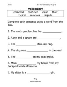 Vocabulary Worksheets | Worksheets Worksheets