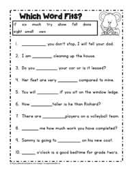 Third Grade Reading Worksheets