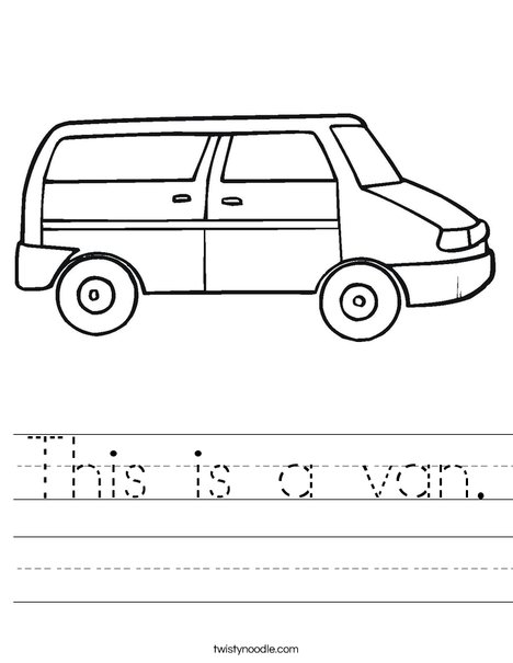 This is a van Worksheet - Twisty Noodle