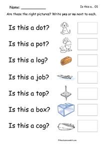 Word/Picture Recognition Worksheet for 1st Grade | Lesson Planet