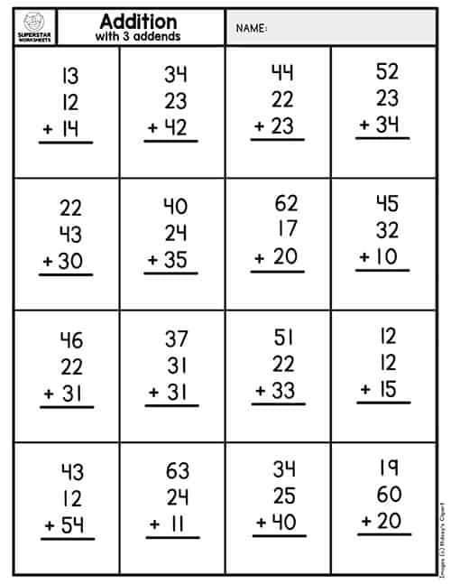 Double Digit Addition Without Regrouping -Worksheets Library