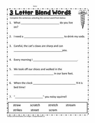 Consonant Blend WorksheetsMaking English Fun
