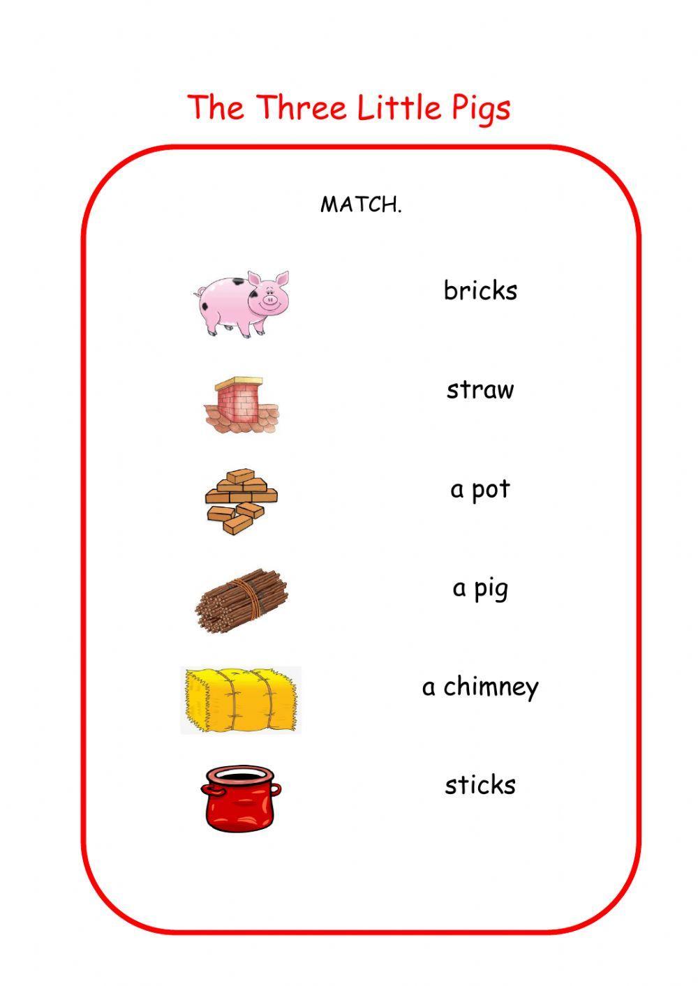 The Three Little Pigs Story Sequencing Simplified Worksheets 