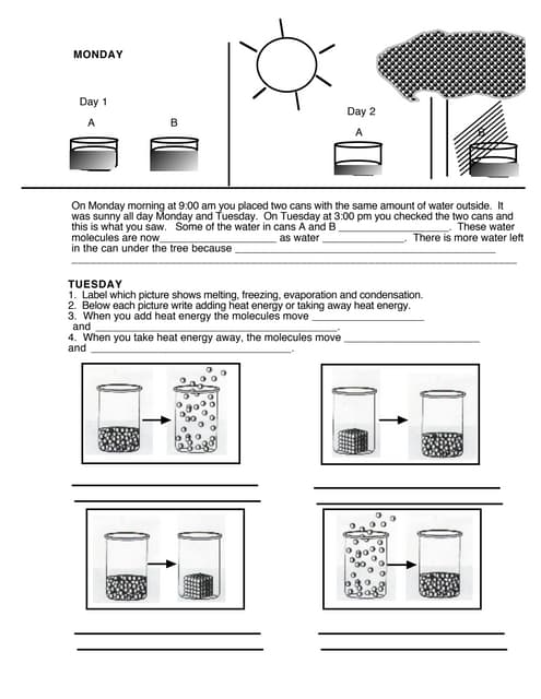 three states of water worksheet