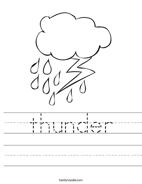 thunder Worksheet - Twisty Noodle