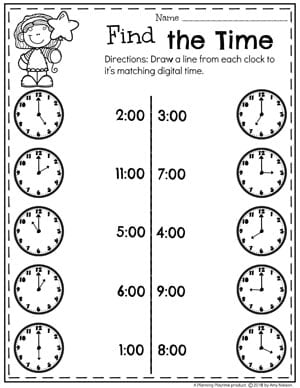 time and money worksheet for