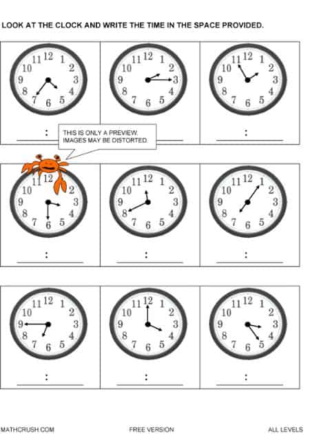 time and money worksheet for
