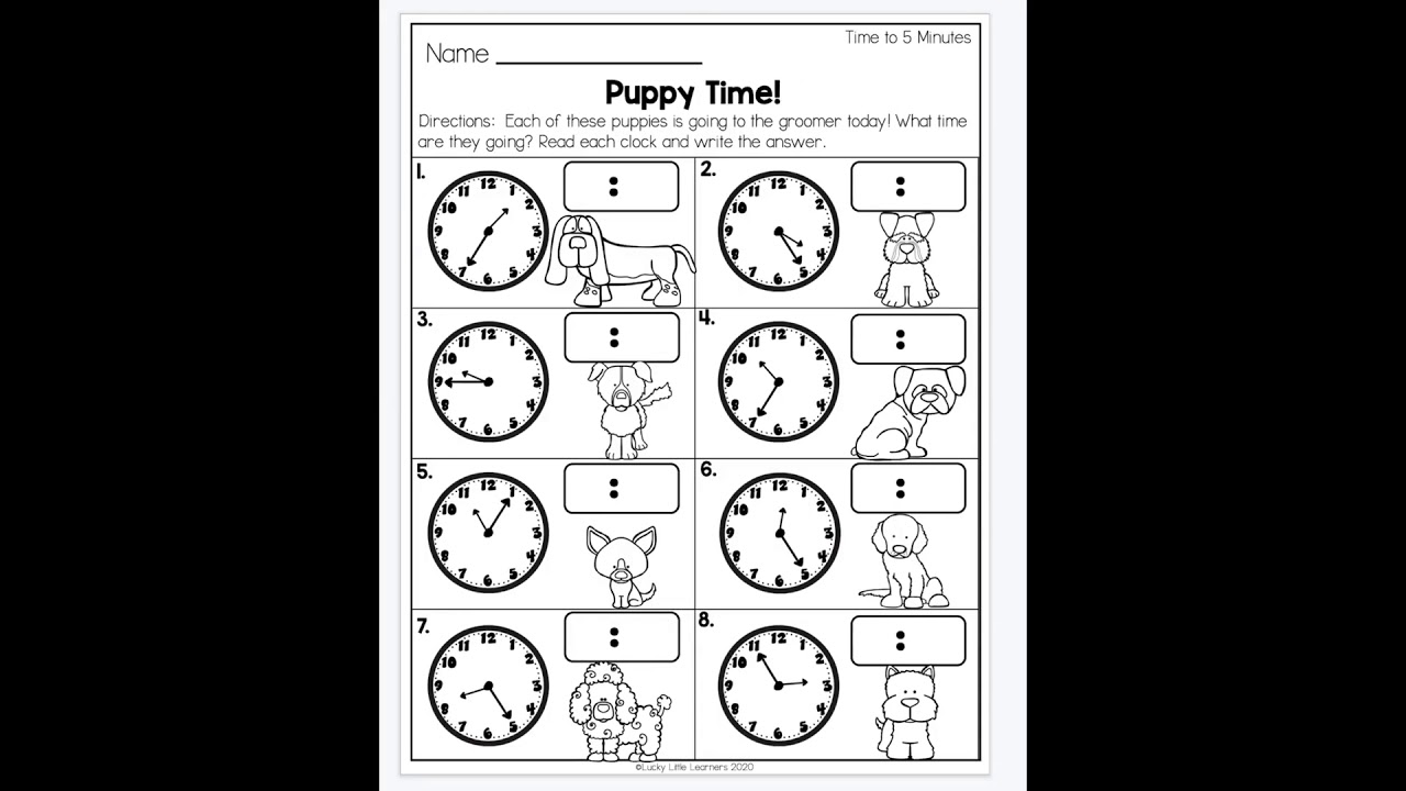time and money worksheet for