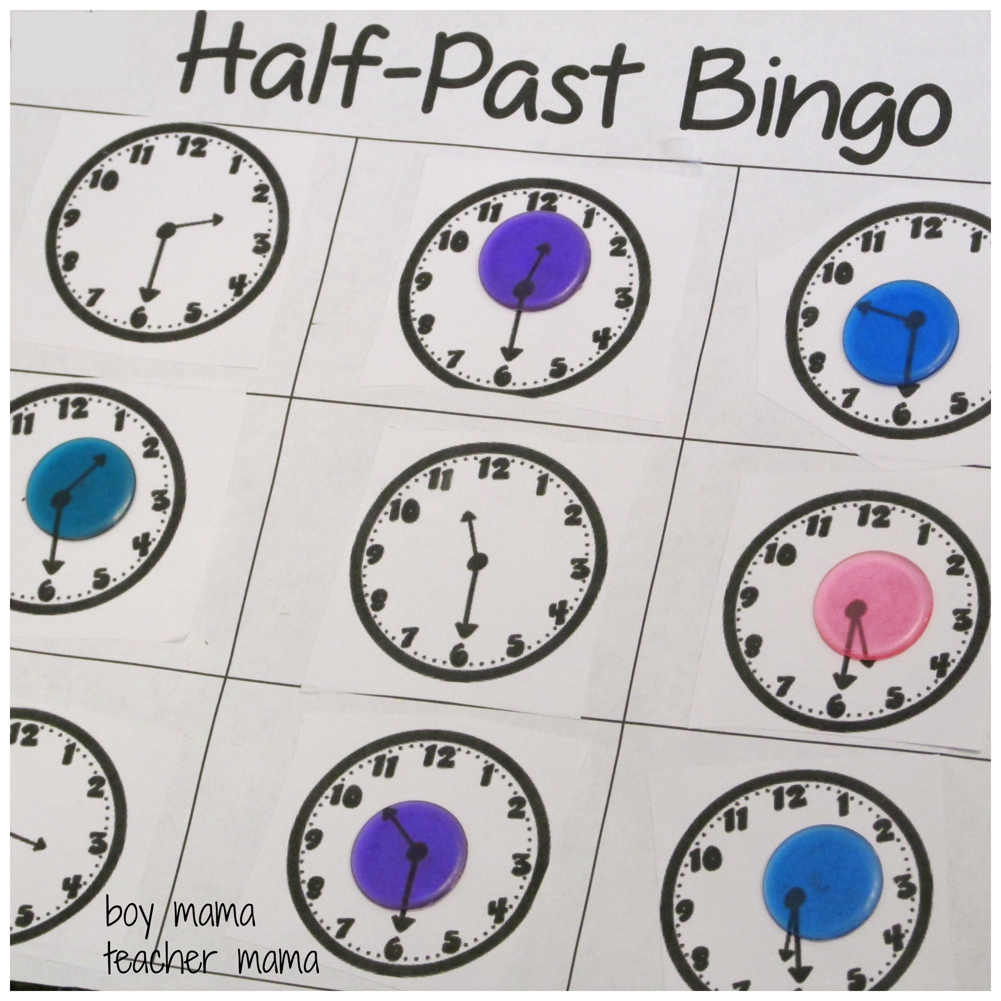 time bingo : English ESL worksheets pdf &  doc