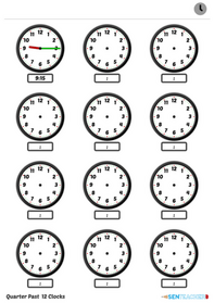 time bingo worksheet