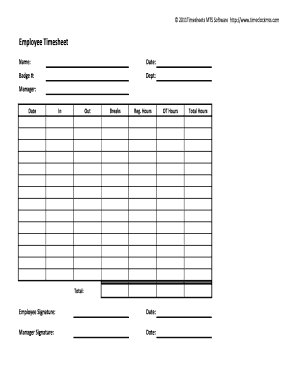 Time In And Out Sheet Template - Fill Online, Printable, Fillable ...