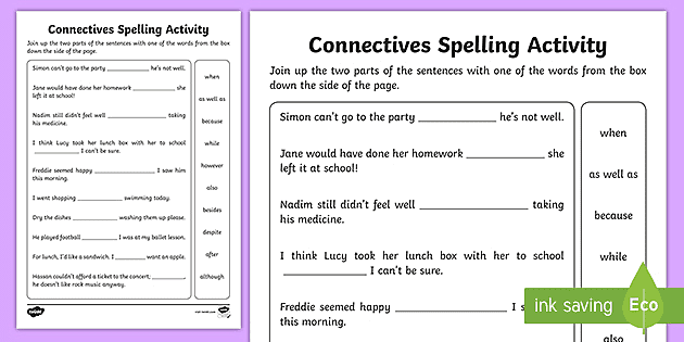 time connectives worksheet ks2