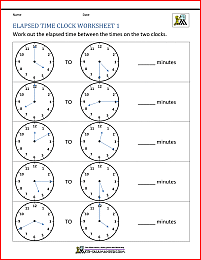 time difference worksheet year