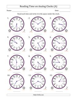 Time and Clock Worksheets