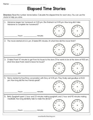 Telling Time Worksheets  