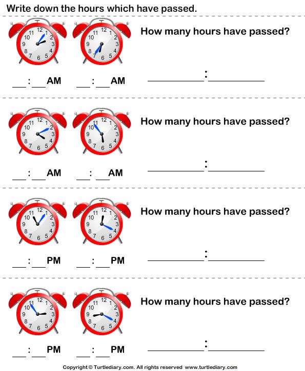 Find Start Time End Time and Elapsed Time Worksheet | Elapsed time ...