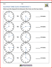 Elapsed Time Worksheets