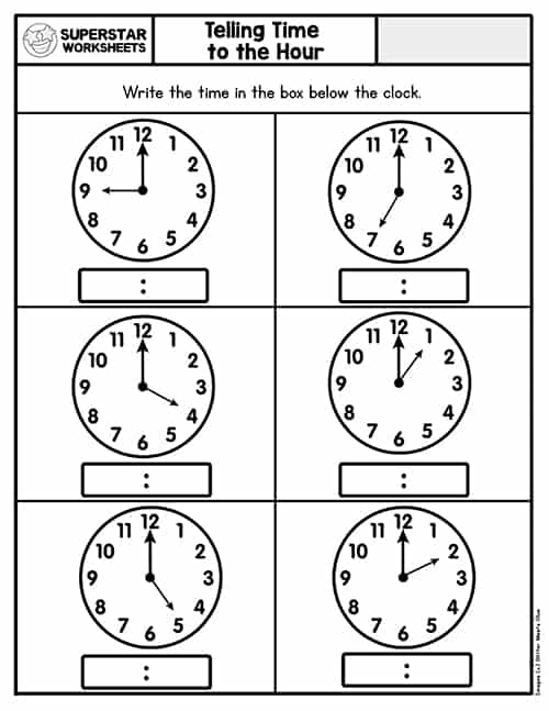 Telling Time Worksheets -Worksheets Library