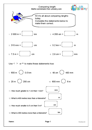 time measurement worksheet for grade