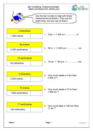 Measuring and Time Worksheets for Year 4 (age 8-9) - URBrainy.com