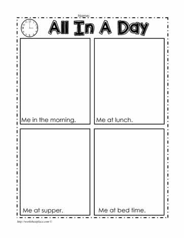 time of day worksheet
