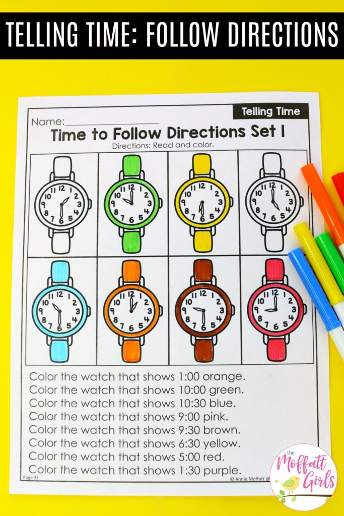 First Grade Math: Time