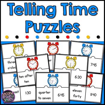 Telling Time Puzzles by Second Grade Smiles worksheets library