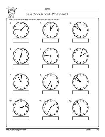 Telling-Time-To-The-Minute-Worksheet-i Worksheets