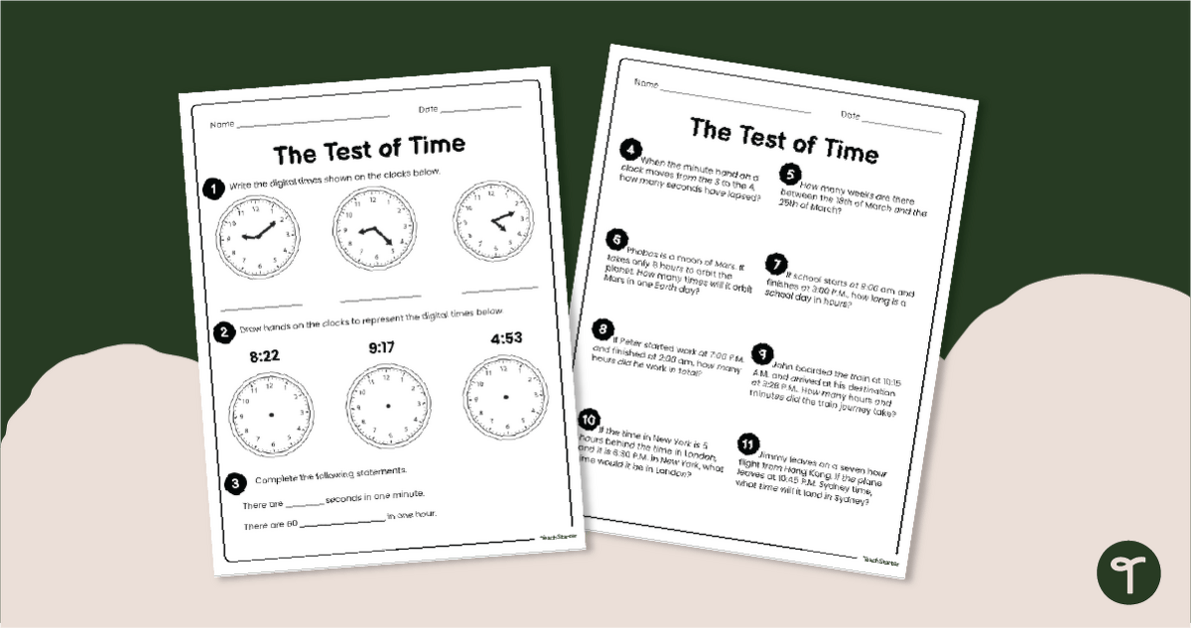 Clock Quiz Turtle Diary Worksheets Library