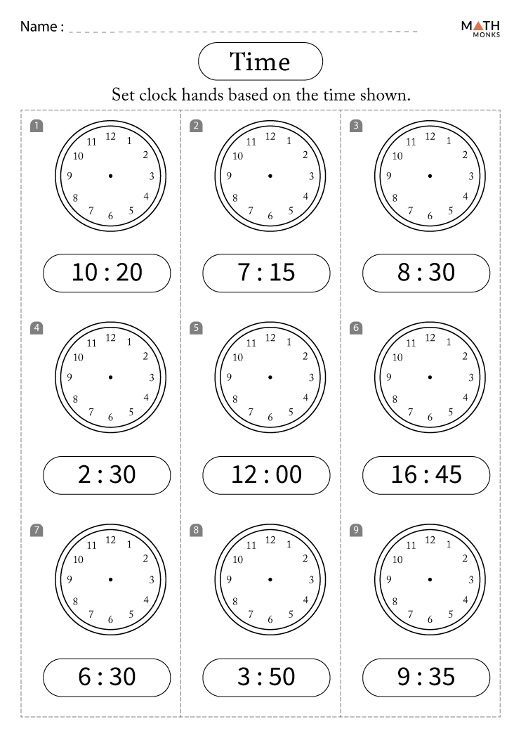 time review worksheet third grade
