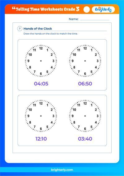 Third-Grade Time Worksheets: Grade 3 Teaching Resources for Parents