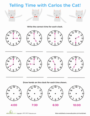 time review worksheet third