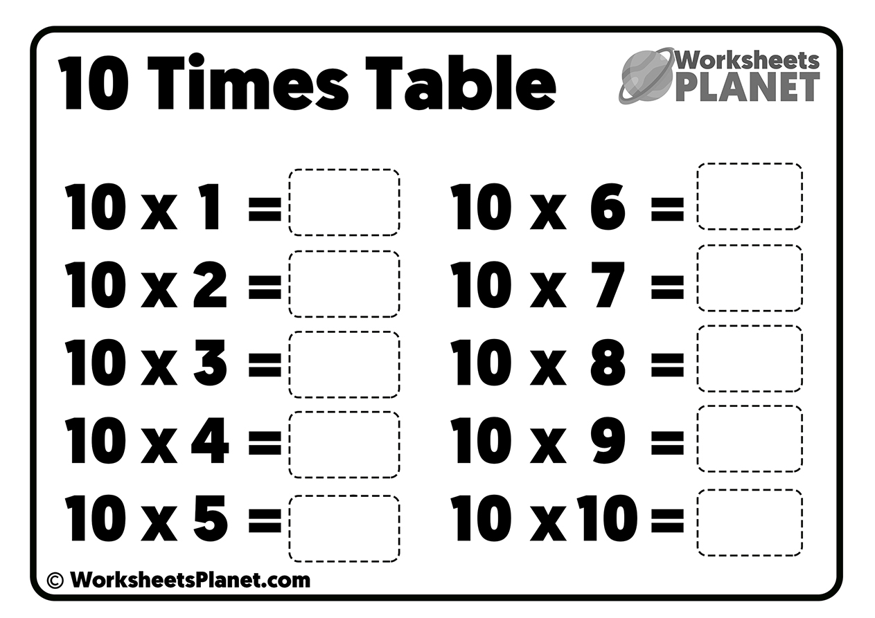 Times Tables Practice Worksheets | Ready To Print