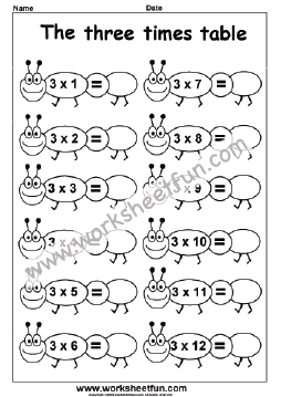 Times Table Worksheets / FREE Printable Worksheets - Worksheetfun