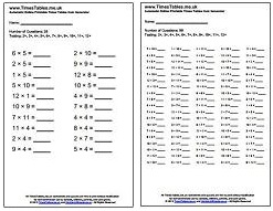 time table worksheet
