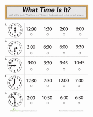 Time Quiz | Worksheet 