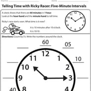 time to 5 minute worksheet