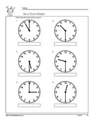 time to half hour worksheet