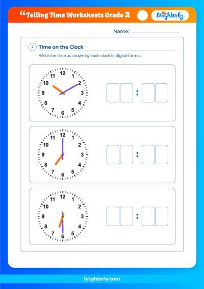 Free Telling Time Worksheets Grade 2 from Professional Teachers [PDFs]