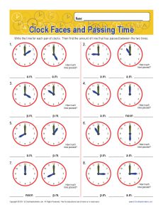 Elapsed Time Worksheets with Clocks | 1st and 2nd Grade