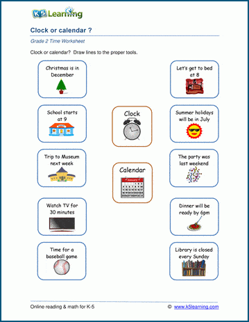 time worksheet calendar