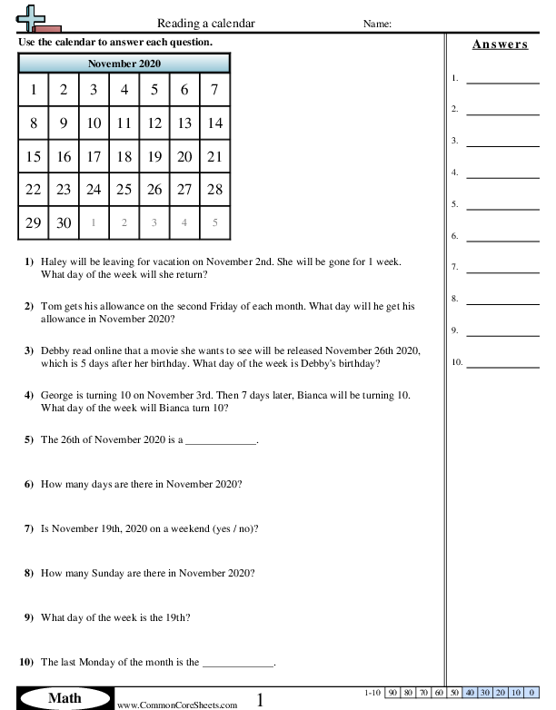 Time Worksheets | Free - CommonCoreSheets