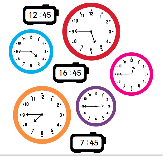 Free time worksheet converting analogue to digital, Download Free time