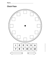 Clock Face, Gr. K-1 Printable (K - 1st Grade) - TeacherVision