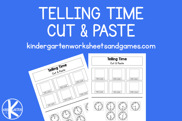 KM Classroom: Telling Time Cut and Paste Activity