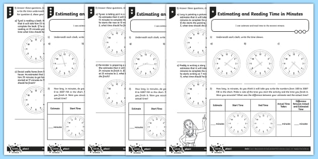 time worksheet differentiated