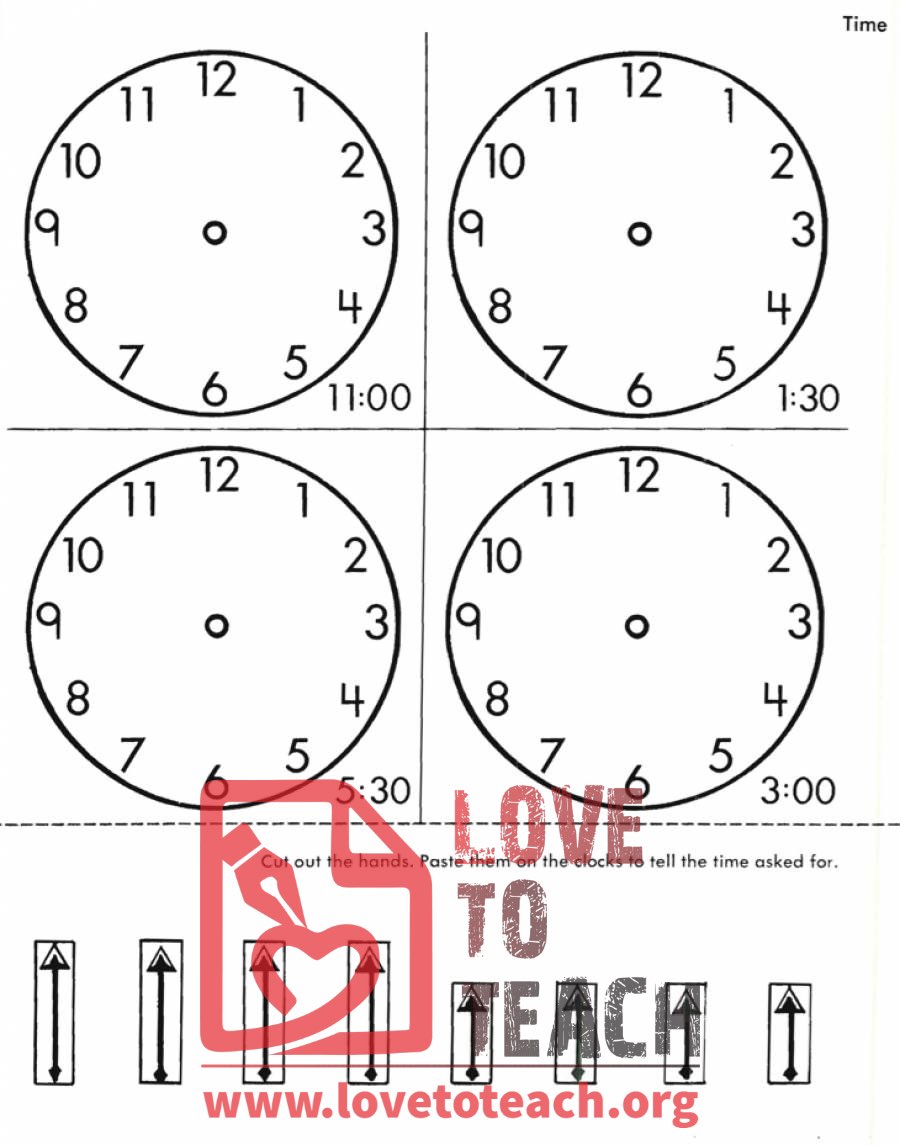 Telling Time Worksheet | LoveToTeach.org